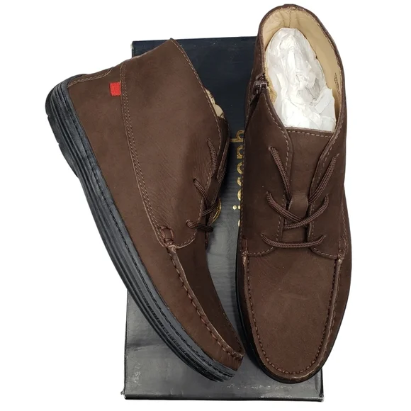 Marc JosephNIB West Houston Bootie Brown Nobuck Lace Up Leather Boots Boy 5.5